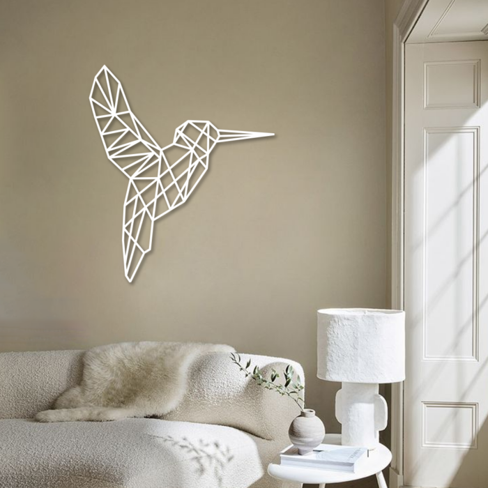 geometrisch kolibri wanddecoratie