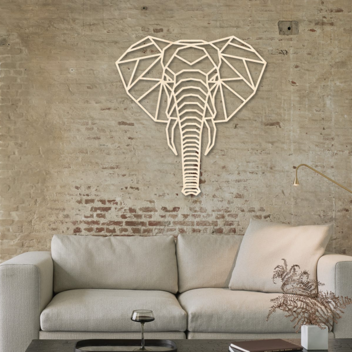 wanddecoratie geometrische olifant