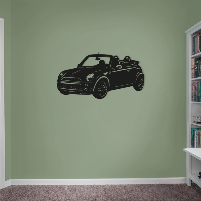 Wanddecoratie mini cooper cabrio