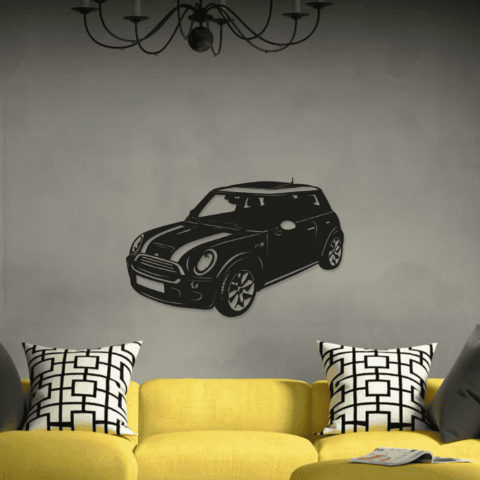 Mini Cooper wanddecoratie