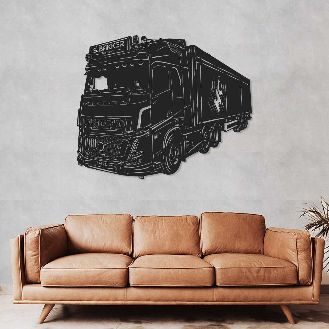 wanddecoratie vrachtwagen