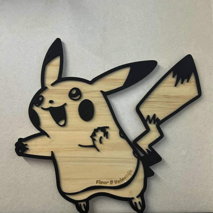 Pikachu Pokémon houten wanddecoratie