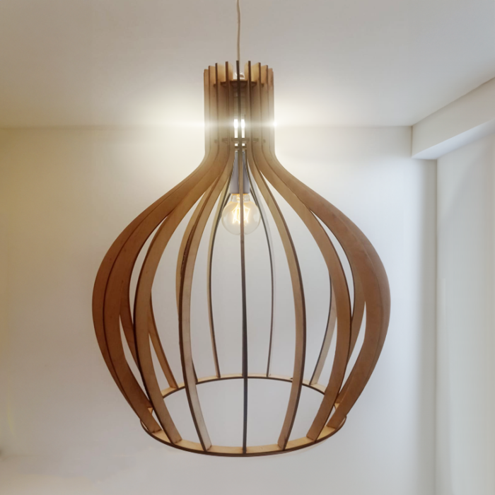 houten hanglamp