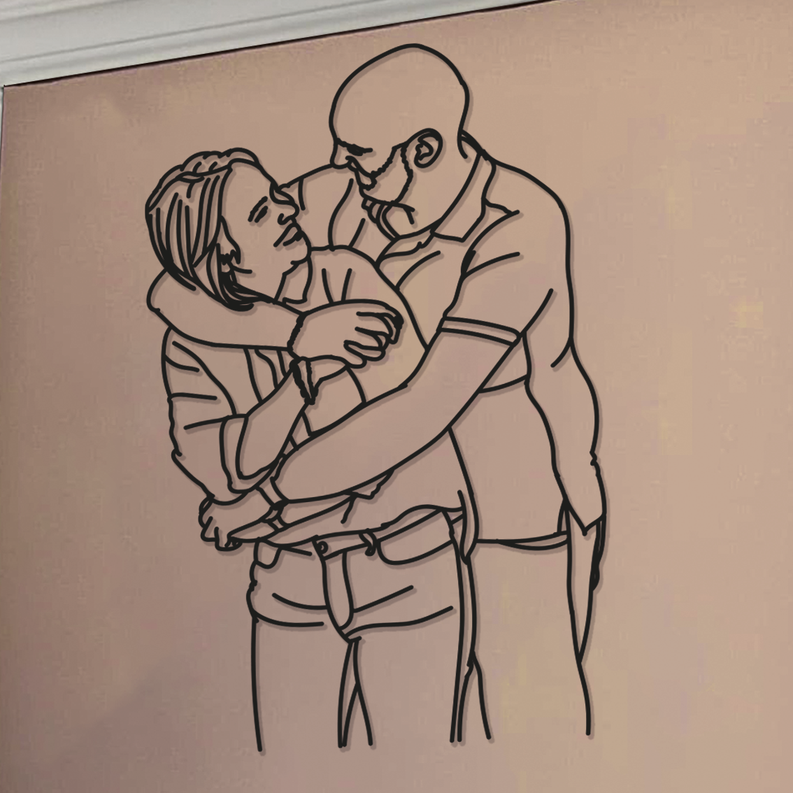 lijntekening wanddecoratie