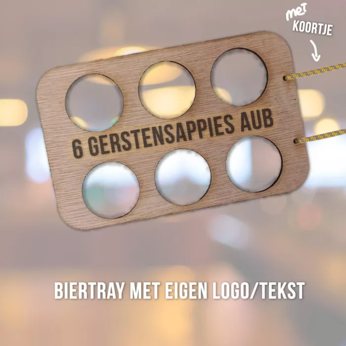 biertray met tekst