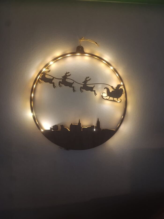 kerstdecoratie eigen skyline