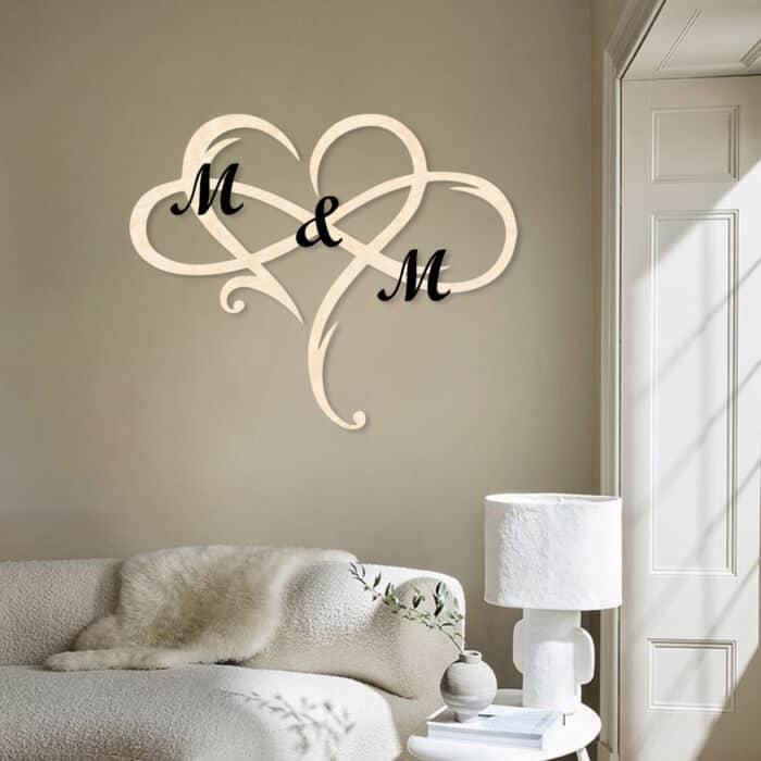 Infinity heart wanddecoratie