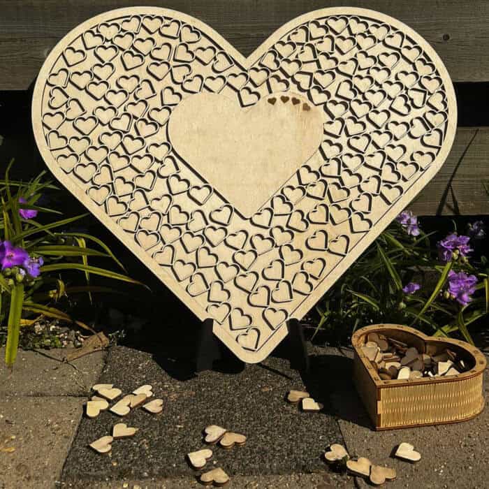 Hart frame - Houten Gastenboek - Afbeelding 4