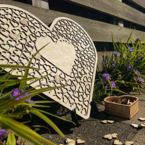 Hart frame - Houten Gastenboek