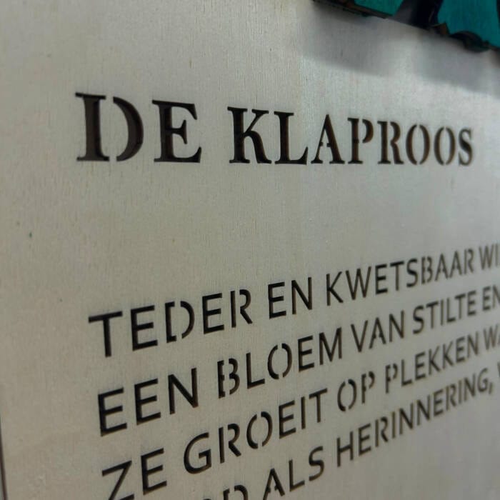 De Klaproos | Houten 3d Wanddecoratie - Afbeelding 4