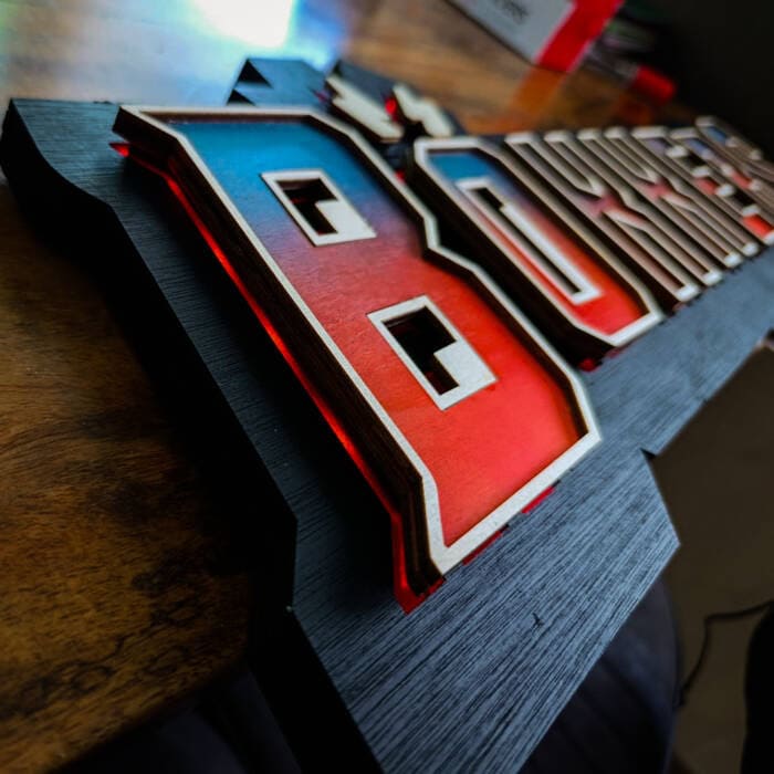 led tekst lamp