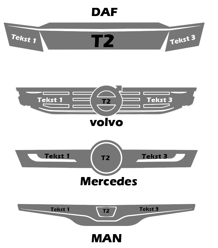 achterwand decoratie vrachtwagen
