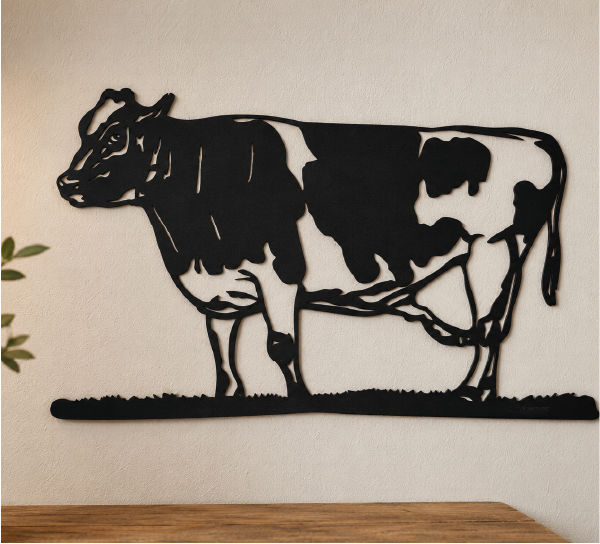 koe wanddecoratie
